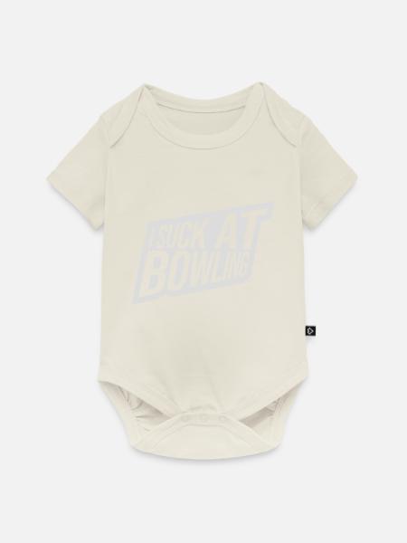 I suck at bowling - Baby Premium Kurzarmbody - Naturweiß