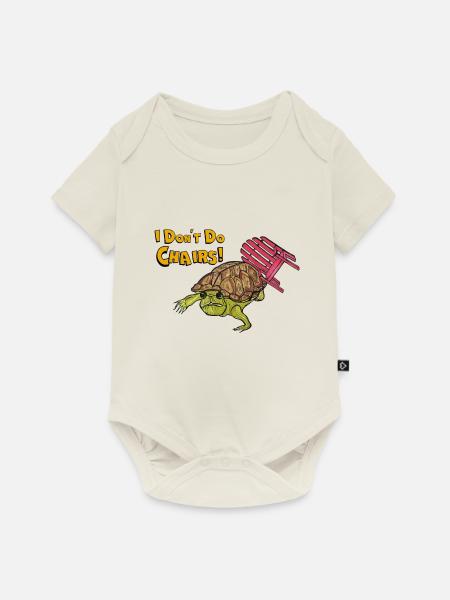 Turtle - Baby Premium Kurzarmbody - Naturweiß
