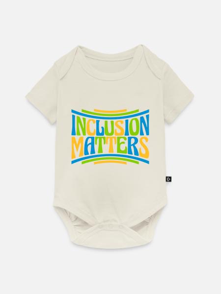 inclusion matters Logo Zitat - Baby Premium Kurzarmbody - Naturweiß