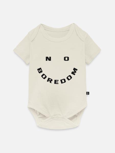 no boredom - Baby Premium Kurzarmbody - Naturweiß