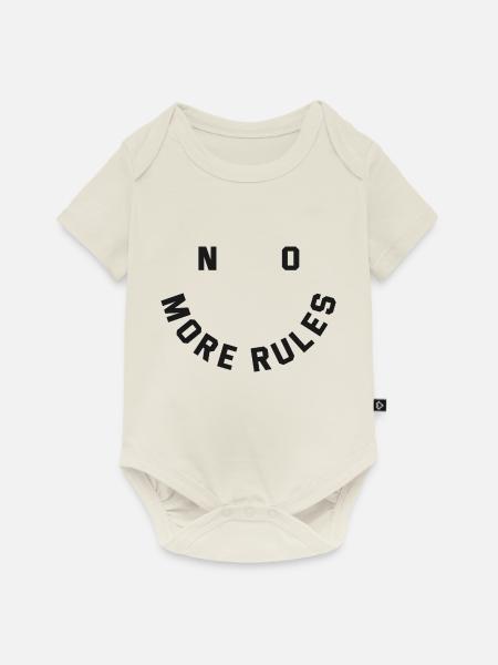 no more rules - Baby Premium Kurzarmbody - Naturweiß