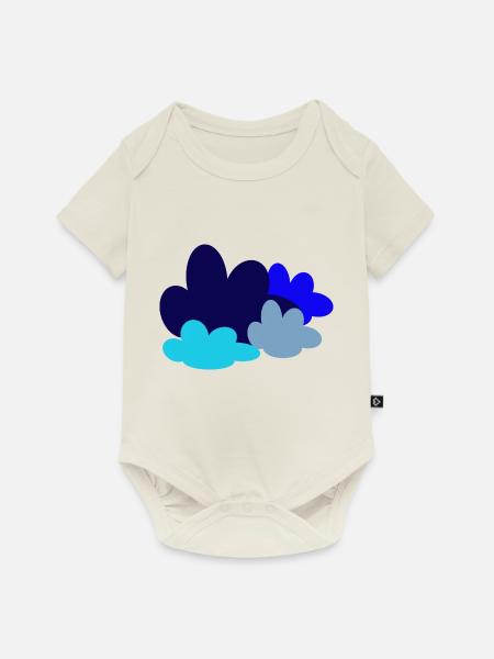 Cloud-Design - Baby Premium Kurzarmbody - Naturweiß