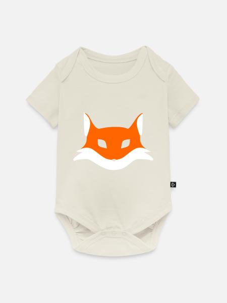 Fuchskopf - Baby Premium Kurzarmbody - Naturweiß