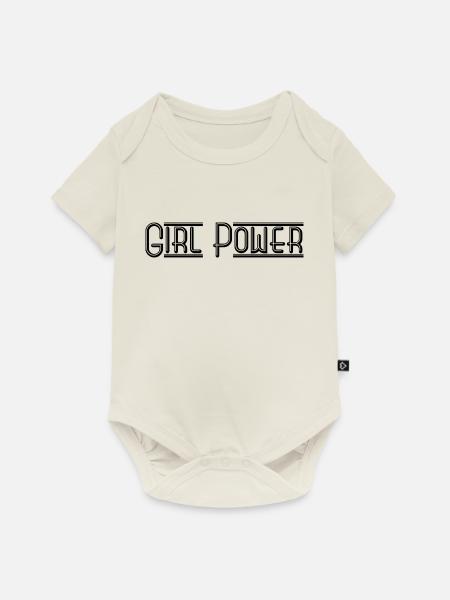 Girl Power - Baby Premium Kurzarmbody - Naturweiß