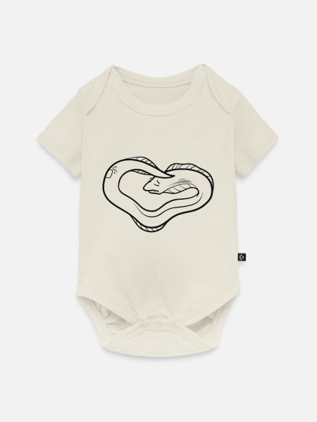 Doreene die Muräne hat Migräne - Baby Premium Kurzarmbody - Naturweiß