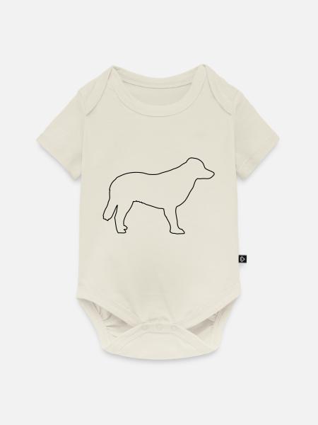 Dog - Baby Premium Kurzarmbody - Naturweiß