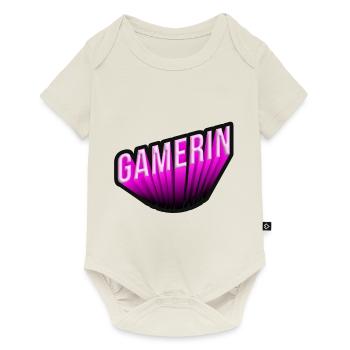 Gamerin 3D NEON PINK - Baby Premium Kurzarmbody - Naturweiß - Vorne