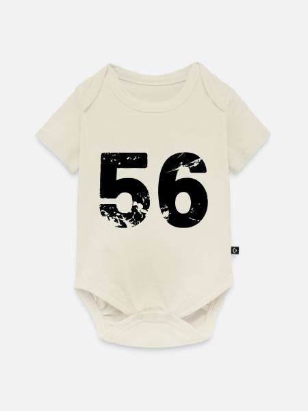 56 - Baby Premium Kurzarmbody - Naturweiß