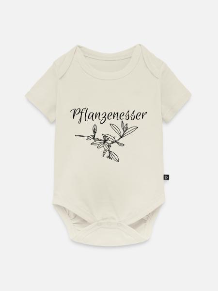 Pflanzenesser - Baby Premium Kurzarmbody - Naturweiß