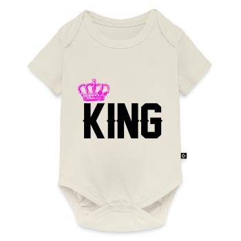 King - Baby Premium short-sleeve bodysuit - off white - Front