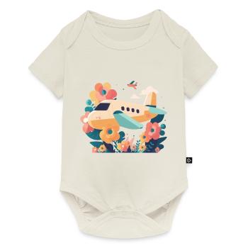 Dépliant Bonne Humeur 2 - Body à manches courtes Premium Bébé - blanc cassé - Devant