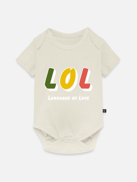 LOL - Language of Love - Baby Premium Kurzarmbody - Naturweiß