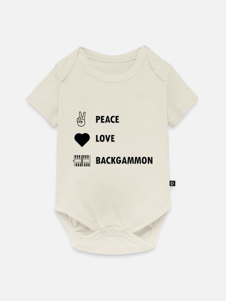 boardgame chess backgammon game night - Baby Premium Kurzarmbody - Naturweiß