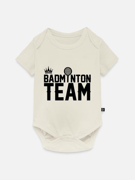 badminton team - Baby Premium Kurzarmbody - Naturweiß