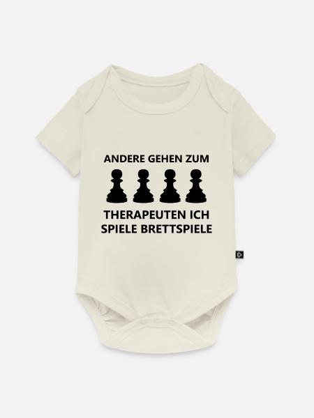 boardgame chess backgammon game night - Baby Premium Kurzarmbody - Naturweiß
