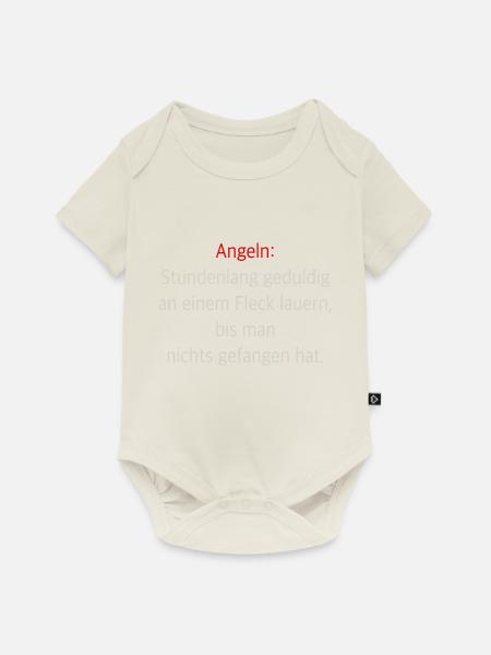 Angeln - Baby Premium Kurzarmbody - Naturweiß