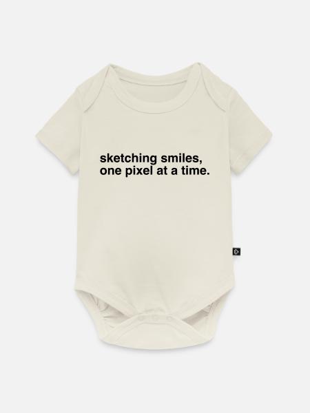 Designer Designerin Design 011 - Baby Premium Kurzarmbody - Naturweiß
