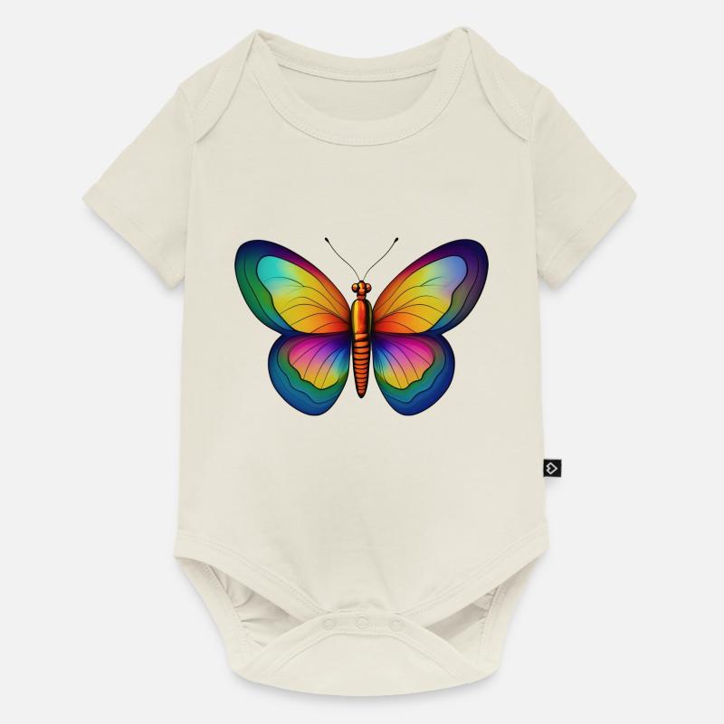 Papillon - Body à manches courtes Premium Bébé - blanc cassé