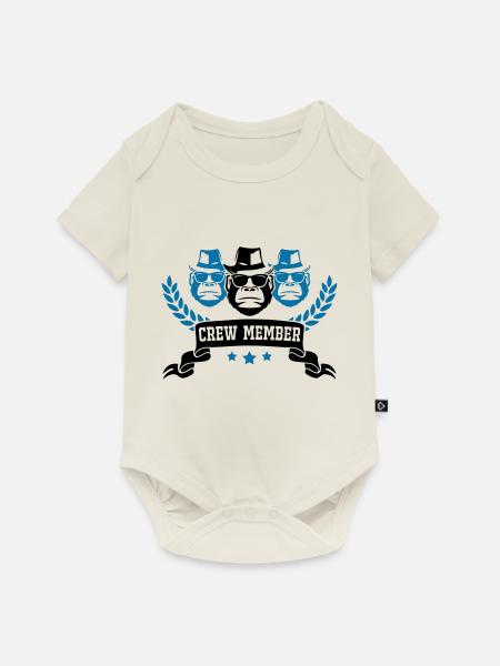 gorilla crew member - Baby Premium Kurzarmbody - Naturweiß