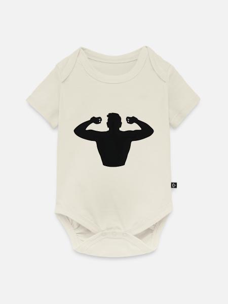 Fitnessstudio - Baby Premium Kurzarmbody - Naturweiß
