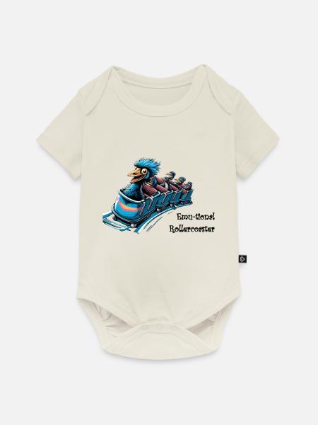 Emu-tional Rollercoaster - Baby Premium Kurzarmbody - Naturweiß