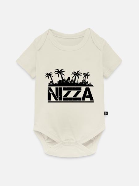 nizza - Baby Premium Kurzarmbody - Naturweiß