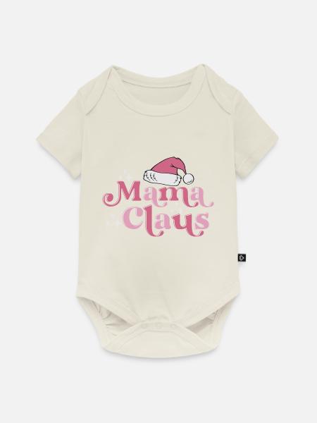 Mama Claus - Baby Premium Kurzarmbody - Naturweiß