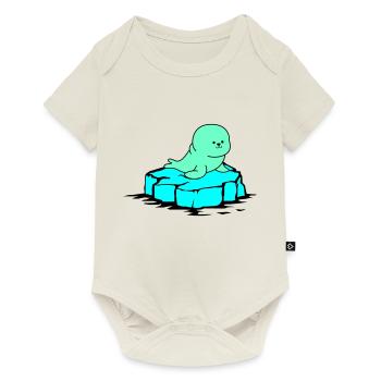robbe eisscholle - Baby Premium Kurzarmbody - Naturweiß - Vorne