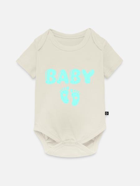 baby - Baby Premium Kurzarmbody - Naturweiß