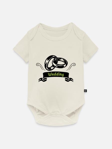 eheringe ring hochzeit - Baby Premium Kurzarmbody - Naturweiß