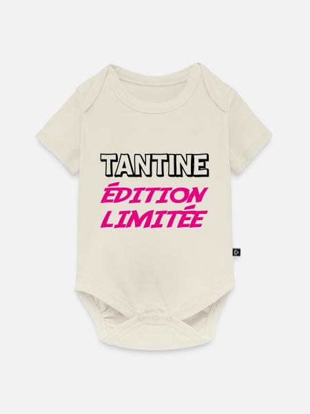TANTINE limitierte Auflage - Baby Premium Kurzarmbody - Naturweiß