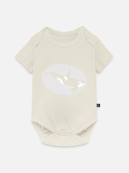 Schwertwal - Baby Premium Kurzarmbody - Naturweiß