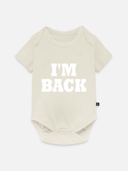Im back - Baby Premium Kurzarmbody - Naturweiß