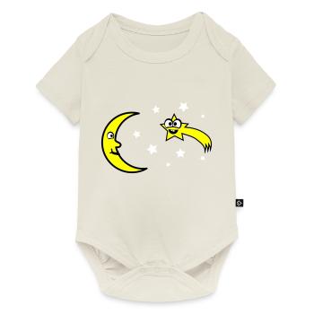 Moon and stars - Baby Premium short-sleeve bodysuit - off white - Front