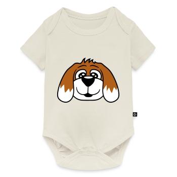 Dog Face Small Happy Puppy Pet - Baby Premium short-sleeve bodysuit - off white - Front