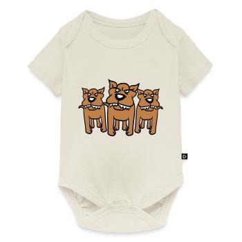 3 Nasty Dogs Team Three Friends Crew - Baby Premium short-sleeve bodysuit - off white - Front