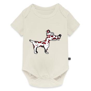 Dog Zombie Undead Halloween Horror Corpse Creepy - Baby Premium short-sleeve bodysuit - off white - Front