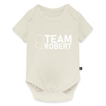 team robert kopf weiss - Baby Premium Kurzarmbody - Naturweiß - Vorne