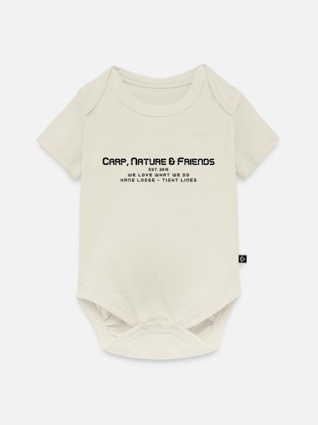 Logo_gerade_transparent - Baby Premium Kurzarmbody - Naturweiß