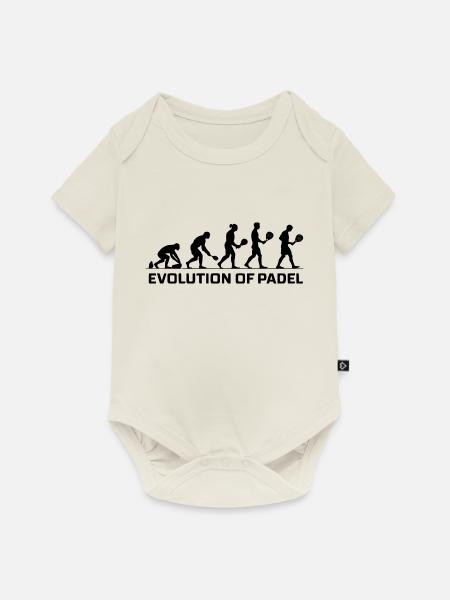 Evolution of padel 1 - Baby Premium Kurzarmbody - Naturweiß
