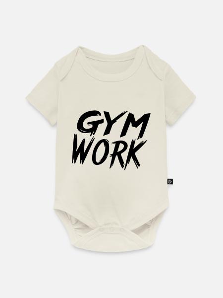 Fitnessstudioarbeit - Baby Premium Kurzarmbody - Naturweiß