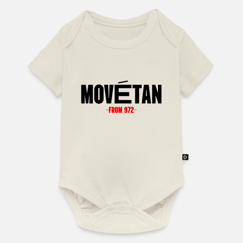 Movétan - Body à manches courtes Premium Bébé - blanc cassé