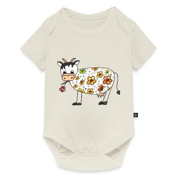 Cow - Baby Premium short-sleeve bodysuit - off white - Front