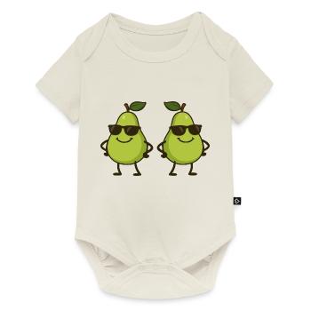 Poire Bande Dessinée Cool 2 - Body à manches courtes Premium Bébé - blanc cassé - Devant