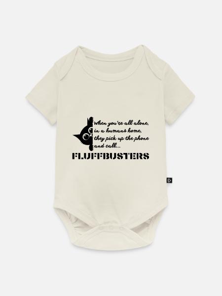 Fluffbusters Humans Home - Baby Premium Kurzarmbody - Naturweiß