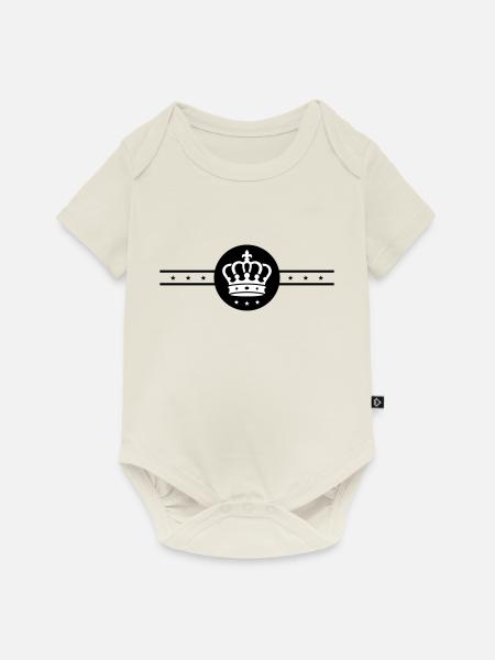 Krone Element - Baby Premium Kurzarmbody - Naturweiß