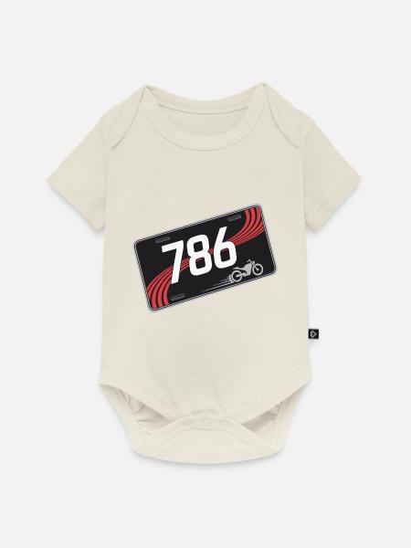 TELLER - Baby Premium Kurzarmbody - Naturweiß