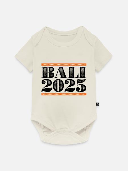 Bali 2025 - Baby Premium Kurzarmbody - Naturweiß
