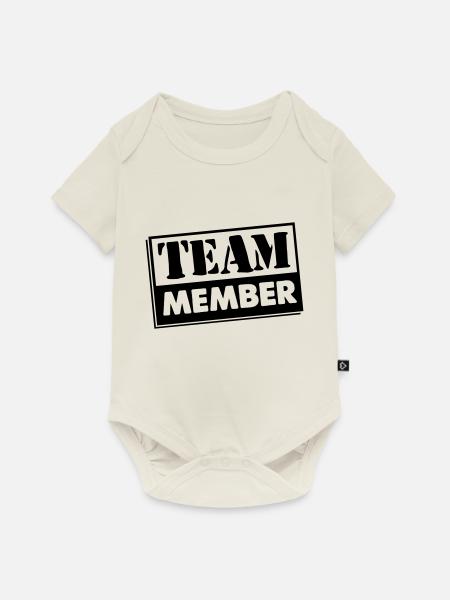 team member 01 - Baby Premium Kurzarmbody - Naturweiß