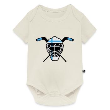 Hockey Goalie Mask Finlande - Body à manches courtes Premium Bébé - blanc cassé - Devant